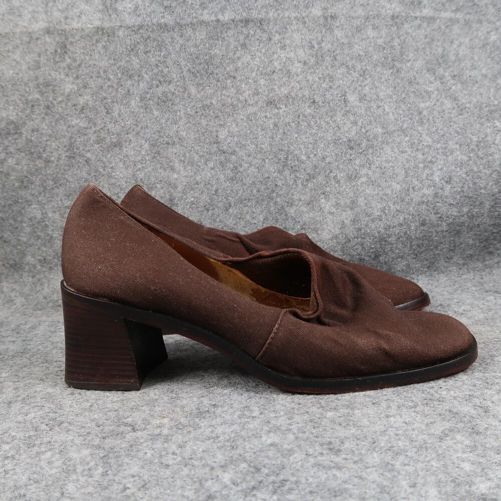 Enzo Angiolini Shoes Womens 6 Pump Loafers Chunky Block Heel Leather Sole Retro